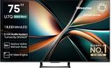 Hisense 75U7Q 190 cm (75 inch) Ultra HD (4K) Mini LED Smart VIDAA TV 2025 Edition with 2.1CH Audio System Tuned by DEVALET, Native 144 Refresh Rate, Dolby Vision Atmos 75U7Q