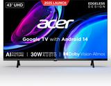 Acer Ultra I Series 108 cm (43 inch) Ultra HD (4K) LED Smart Google TV 2025 Edition AR43UDGGU2875BD