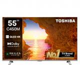 TOSHIBA 139 cm (55 inch) QLED Ultra HD (4K) Smart VIDAA TV with and Engine ZR (2024 Edition) 55C450ME