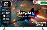 acerpure Nitro 164 cm (65 inch) QLED Ultra HD (4K) Smart Google TV 2025 Edition with 120 Hz GTV 5.0 |Android 14 |Dolby Vision & Dolby Atmos|50W Sound|Tuner|Wi-Fi Direct|ALLM |VRR|MEMC|Karaoke|AI|Gaming |Wall Mount AP65UG75PNTO5