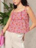 Dressberry Casual Printed Women Pink Top