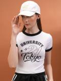 Tokyo Talkies Casual Printed Women Black Top