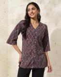 Fabindia Casual Printed Women Red Top