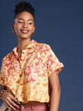 Taavi Casual Printed Women Beige, Red, Orange Top