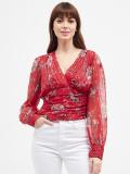 HARPA Casual Printed Women Red Top