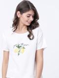 Tokyo Talkies Casual Printed Women White Top