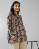 Fabindia Casual Printed Women Brown Top