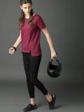 Roadster Casual Solid Women Maroon Top