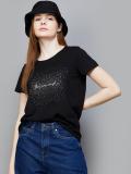 Fame Forever by Lifestyle Casual Printed Women Black Top