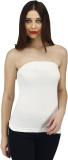 GOLDEN GIRL Casual Sleeveless Solid Women White Top