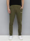 HRX by Hrithik Roshan Self Design Men Olive Track Pants