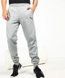 PUMA ESS Logo Pants Solid Men Grey Track Pants