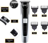 ZYRIAN Beard & Hair 538 H T C TRIMMER Rechargeable Professional Hair Trimmer Fully Waterproof Trimmer 60 min  Runtime 4 Length Settings (Black, Silver)