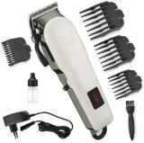 RACCOON 809A RECHARGEABLE HAIR CLIPPER & TRIMMER WITH LCD DISPLAY Fully Waterproof Trimmer 120 min  Runtime 5 Length Settings (White)