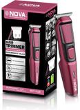 NOVA NHT 1134 Trimmer 120 min  Runtime 4 Length Settings (Black, Maroon)