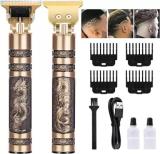 Life Friends Professional Hair Cutting Machine Men Beard Trimmer Shaving Machine Waterproof Trimmer 180 min  Runtime 4 Length Settings (Gold)