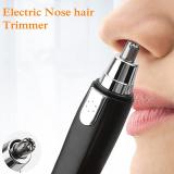 BeeDuck Battery-Operated Dual-edge Blades Waterproof Nose and Ear Hair Trimmer Trimmer 120 min  Runtime 0 Length Settings (Black)