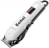Kemei KM809A (PROFESSIONAL HAIR TRIMMER) With LCD Display Trimmer 120 min  Runtime 4 Length Settings (White)