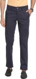 TURTLE Skinny Fit Men Dark Blue Trousers