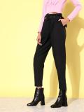 Mast & Harbour Regular Fit Women Black Trousers