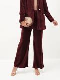 SASSAFRAS Regular Fit Women Maroon Trousers