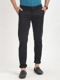 INDIAN TERRAIN Slim Fit Men Black Trousers