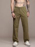 Roadster Regular Fit Men Green Trousers