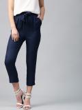 SASSAFRAS Tapered Women Dark Blue Trousers