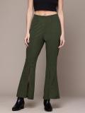 Roadster Regular Fit Women Green Trousers