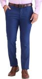 PARK AVENUE Slim Fit Men Blue Trousers