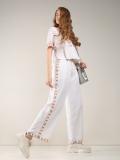 VERO MODA Straight Fit Women White Trousers