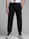 JACK & JONES Regular Fit Men Black Trousers