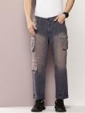 Kook N Keech Straight Fit Men Grey Trousers