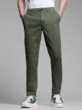 JACK & JONES Slim Fit Men Green Trousers