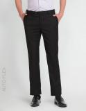 ARROW Slim Fit Men Black Trousers