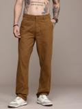 Roadster Straight Fit Men Brown Trousers