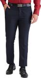 PARK AVENUE Slim Fit Men Blue Trousers