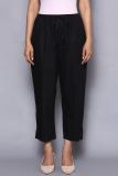 BIBA Slim Fit Women Black Trousers