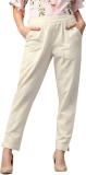 Jaipur Kurti Slim Fit Women White Trousers