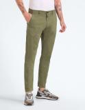 FLYING MACHINE Tapered Men Green Trousers