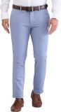 PARK AVENUE Slim Fit Men Blue Trousers