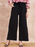 all about you Loose Fit Women Black Trousers