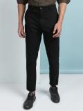 HIGHLANDER Tapered Men Black Trousers