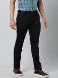 INDIAN TERRAIN Slim Fit Men Black Trousers