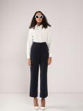 VERO MODA Straight Fit Women Black Trousers