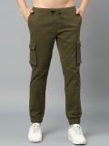 HERE&NOW Slim Fit Men Green Trousers