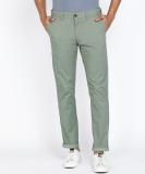 INDIAN TERRAIN Slim Fit Men Green Trousers