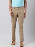 INDIAN TERRAIN Slim Fit Men Brown Trousers