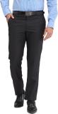 PARK AVENUE Regular Fit Men Black Trousers