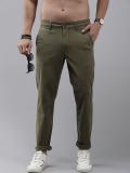 Roadster Slim Fit Men Green Trousers